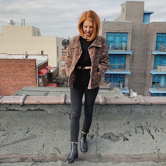 Talbots Leopard Print Shawl Collar Coat - Picture 2 of 7